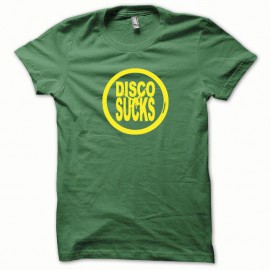 Shirt Disco Sucks jaune/vert bouteille pour homme et femme