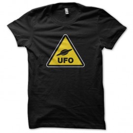Shirt Panneau Danger UFO noir pour homme et femme