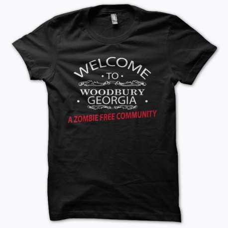 Shirt Welcome to Woodbury georgia Walking Dead noir pour homme et femme