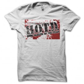 Shirt H.O.T.D L'université des morts blanc pour homme et femme