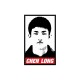 Shirt Badminton Chen Long parodie Obey blanc pour homme et femme