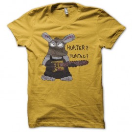 Shirt Lapin à tronçonneuse Hunter Hunted jaune pour homme et femme