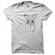 Shirt Lapin à lunettes blanc pour homme et femme