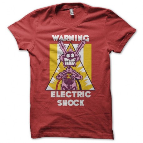 Shirt Lapin électrocution rouge pour homme et femme