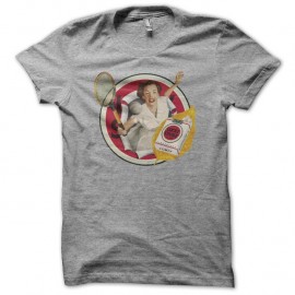 Shirt Lucky Strike Tennis pin up 50's style gris pour homme et femme