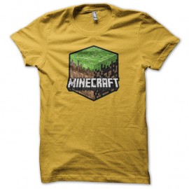 Shirt Minecraft Logo jaune pour homme et femme
