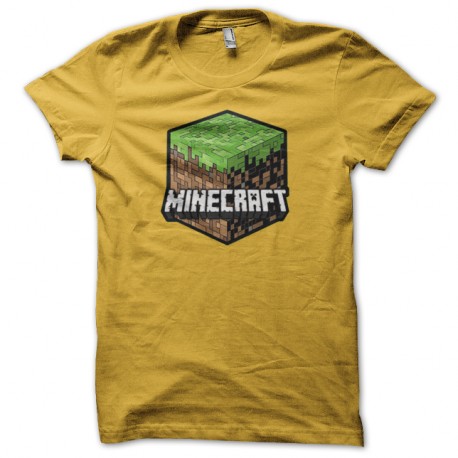 Shirt Minecraft Logo jaune pour homme et femme