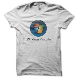 Shirt Windows Vista parodie Vistouille blanc pour homme et femme