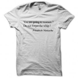 Shirt Friedrich Nietzsche sur les femmes blanc pour homme et femme