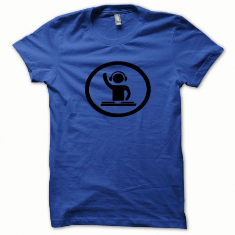 Shirt Dj at work noir/bleu royal pour homme et femme