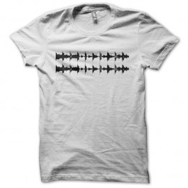 Shirt Techno Onde Sonore blanc pour homme et femme