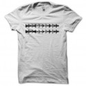Shirt Techno Onde Sonore blanc pour homme et femme