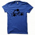 Shirt Dj at work noir/bleu royal pour homme et femme