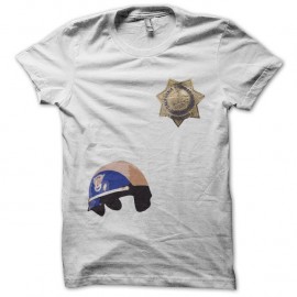 Shirt Chips Highway Patrol blanc pour homme et femme