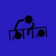 Shirt Dj at work noir/bleu royal pour homme et femme