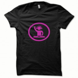 Shirt Dj at work rose/noir pour homme et femme