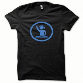 Shirt Dj at work bleu/noir pour homme et femme