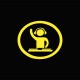 Shirt Dj at work jaune/noir pour homme et femme