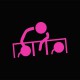 Shirt Dj at work rose/noir pour homme et femme