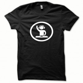 Shirt Dj at work blanc/noir pour homme et femme