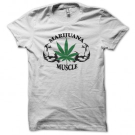 Shirt Marijuana Muscle blanc pour homme et femme