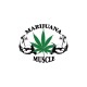 Shirt Marijuana Muscle blanc pour homme et femme