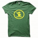 Shirt Dj at work jaune/vert bouteille pour homme et femme