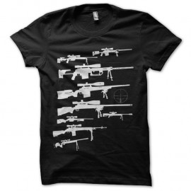 Shirt Sniper gun noir pour homme et femme
