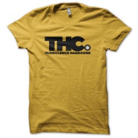 Shirt THC Turbulence Hard Core jaune pour homme et femme