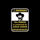 Shirt Warning sign Protected by Chuck Norris noir pour homme et femme
