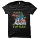Shirt Tortues Ninja parodie Avengers noir pour homme et femme