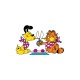 Shirt Garfield spaghetti blanc pour homme et femme