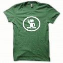 Shirt Dj at work blanc/vert bouteille pour homme et femme