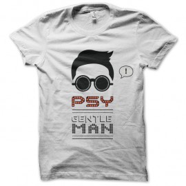 Shirt PSY Gentle Man Gangnam Style Blanc pour homme et femme
