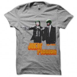 Shirt Joker Fiction gris pour homme et femme