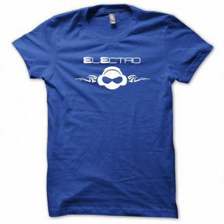 Shirt Electro blanc/bleu royal pour homme et femme