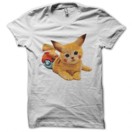 Shirt catkachu blanc pour homme et femme