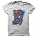 Shirt Tattoo dragon bleu blanc pour homme et femme