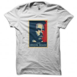 Shirt I AM IRONMAN blanc pour homme et femme