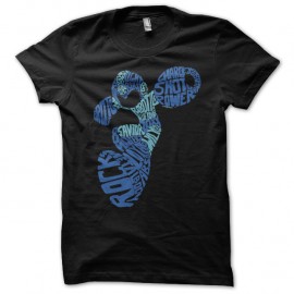 Shirt Rockman Megaman en texte noir pour homme et femme