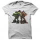 Shirt autobot jumeaux en blanc pour homme et femme