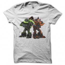 Shirt autobot jumeaux en blanc pour homme et femme