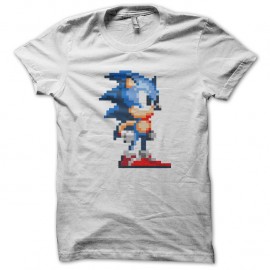 Shirt Sonic 16 bit blanc pour homme et femme