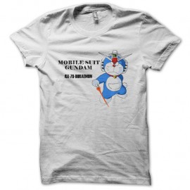 Shirt Doraemon Parody Mobile suite gundam rx-78 blanc pour homme et femme