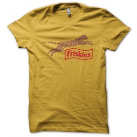 Shirt Friskies parodie Puma jaune pour homme et femme