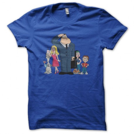 Shirt American Dad fan art bleu pour homme et femme