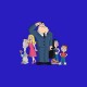 Shirt American Dad fan art bleu pour homme et femme
