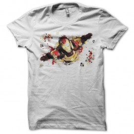 Shirt Ironman3 art work blanc pour homme et femme