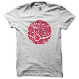 Shirt Red Pokeball art work blanc pour homme et femme