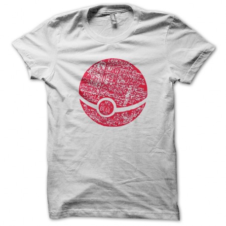 Shirt Red Pokeball art work blanc pour homme et femme